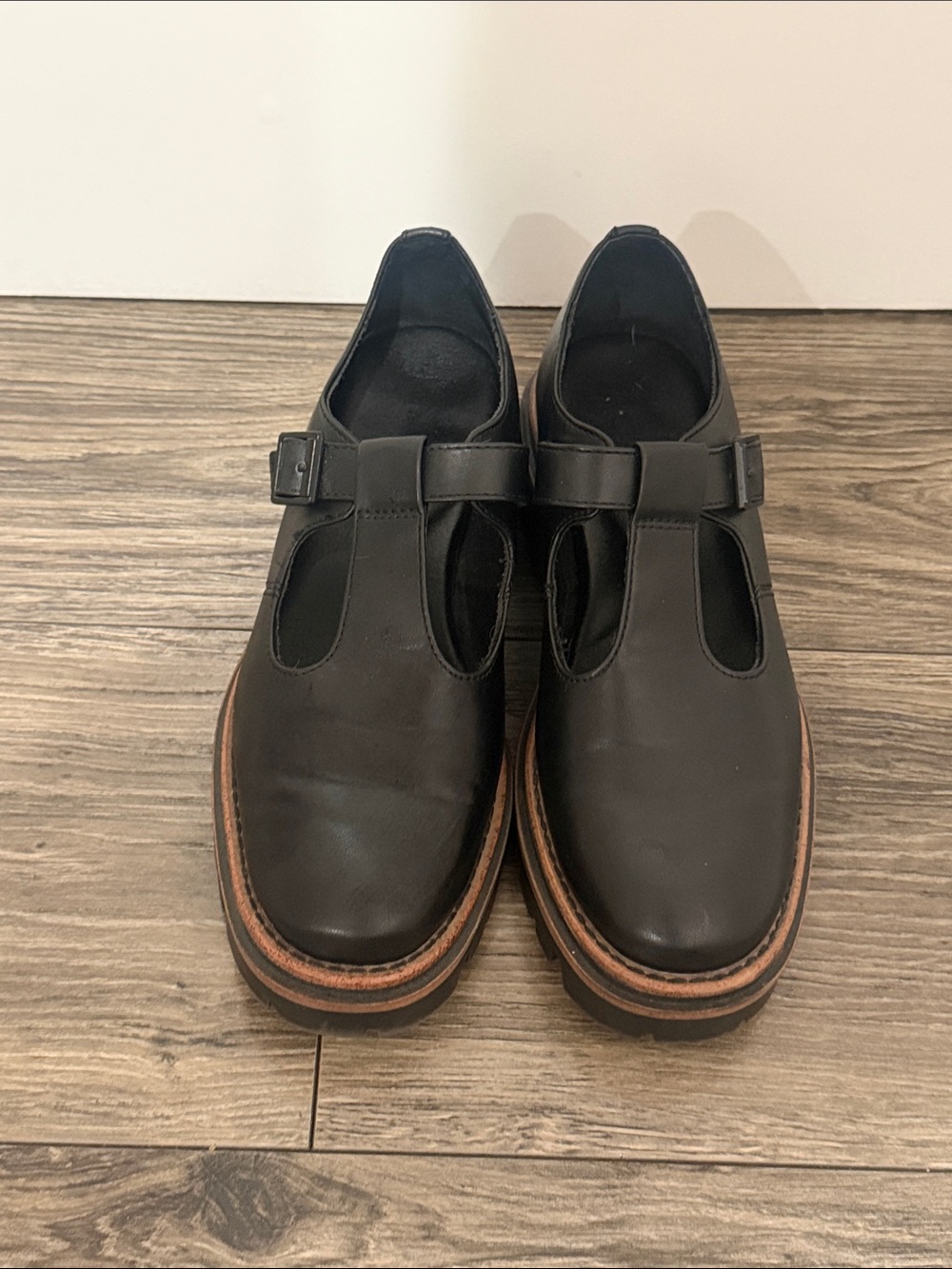 Korks Black Mary Janes Loafers